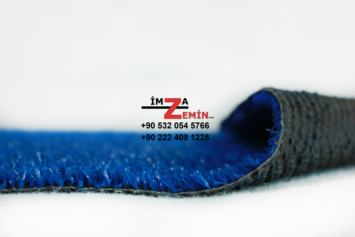 7mm Mavi Çim Halı Nurteks