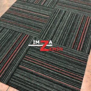 Düz Çizgili Karo Ofis Halısı ColorLines Karo Halı