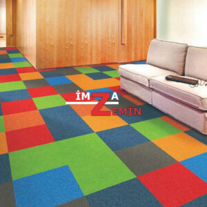 Renkli Karo Ofis ve Otel Halısı ColorPlus Karo Halı
