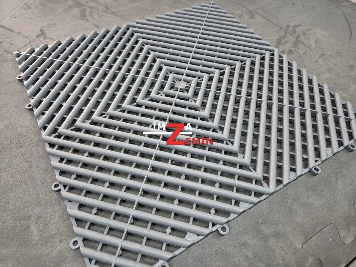 Gri Detailing Zemin Karo, Oto Yıkama Karo Zemin